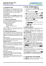 Предварительный просмотр 6 страницы Lambrecht 9164 Operating Instructions Manual