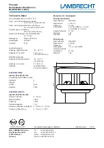 Предварительный просмотр 2 страницы Lambrecht BLUESONIC ANALOG Operating Instructions Manual