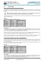 Preview for 11 page of Lambrecht PreLOG Operating Instructions Manual