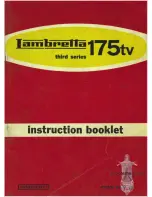 Lambretta 175tv Instruction Booklet preview