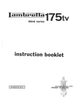 Preview for 2 page of Lambretta 175tv Instruction Booklet