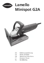 Preview for 1 page of Lamello Minispot G2A Operating Instructions Manual