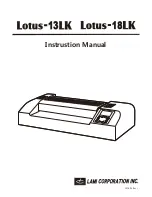 Lami Corporation Lotus-13 LK Instrustion Manual preview