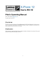 Laminar Research Van's RV-10 Pilots Operating Manual предпросмотр