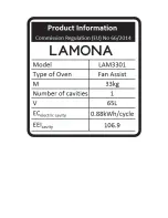 Preview for 24 page of Lamona LAM3301 User'S Installation Manual