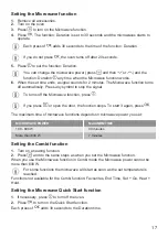 Preview for 17 page of Lamona LAM7003 User Manual