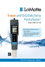 LaMotte Tracer pH/TDS/Salt/Temp
PockeTester Instructions Manual preview