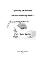 Lampert optiwelder T1 Operating Instructions Manual preview