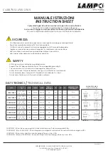 Preview for 1 page of Lampo CARR7WS Instruction Sheet