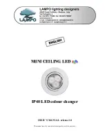 Lampo IP40 Led Colour User Manual предпросмотр