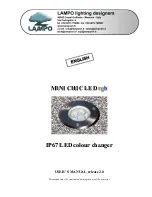 Предварительный просмотр 1 страницы Lampo IP67 LED Colour changer User Manual