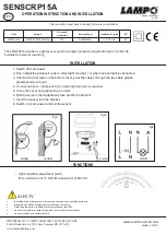 Предварительный просмотр 2 страницы Lampo SENSCRP15A Quick Manual