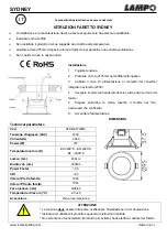 Lampo SYDNEY Series Instructions предпросмотр