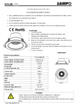 Preview for 2 page of Lampo SYUGR20W Instructions