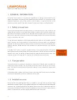 Preview for 4 page of Lampoassa P 10-15 User Manual