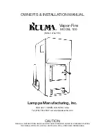 Preview for 1 page of Lamppa KUUMA 100 Owners & Installation Manual