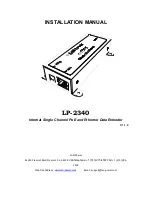 LAN Power LP-2340 Installation Manual предпросмотр