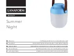 Preview for 1 page of Lanaform Summer Night Manual