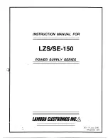 Предварительный просмотр 1 страницы Lanbda Electronics SE-150 series Instruction Manual