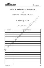 Preview for 3 page of Lancair Legacy Pilot'S Operating Handbook And Flight Manual