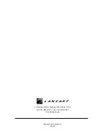 Preview for 24 page of LANCAST twister 2111-12-01 Installation & User Manual