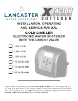 Lancaster Water Treatment X Factor Series Installation, Operating And Service Manual preview