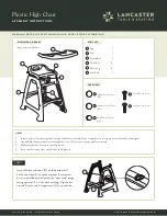 Lancaster 164HIGHCBK Assembly Instructions preview