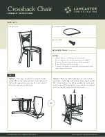 Lancaster Crossback Chair Assembly Instructions предпросмотр