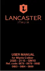 Preview for 1 page of Lancaster Miyota 2025 User Manual