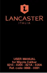 Lancaster Miyota 8215 User Manual preview