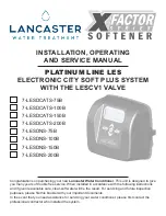 Preview for 1 page of Lancaster PLATINUM LINE LES X Factor Series Installation, Operating And Service Manual