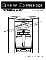 Предварительный просмотр 1 страницы Lance-Larkin Brew Express BE-104R Operation Manual