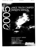 Lance Lance Slideout 2005 Series Owner'S Manual preview