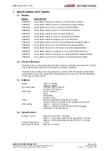 Preview for 3 page of lancer 05000256 Installation, Operation & Service Manual