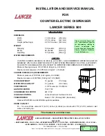 Preview for 1 page of lancer 500 Series Installation And Service Manual