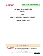 lancer DELTA II 9100 Series Installation And Service Manual предпросмотр