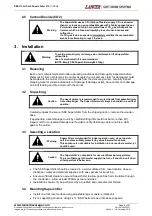 Preview for 6 page of lancer S8E V3 Series Installation, Operation & Service Manual