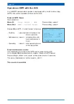 Предварительный просмотр 22 страницы LANCIER Monitoring ACS 10000 Operating Instructions Manual