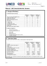 Preview for 2 page of LANCO care ARZ Decon Manual