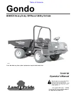 Land Pride Gondo 4400EX Heavy Duty Off Road Utility Vehicle... Operator'S Manual preview