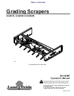 Preview for 1 page of Land Pride Grading Scrapers GS2584 Operator'S Manual