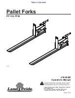 Land Pride Pallet Forks PF10 Operator'S Manual preview