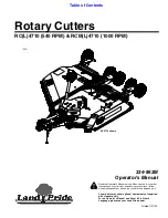 Preview for 1 page of Land Pride RC4710 Operator'S Manual