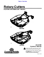 Land Pride Rotary Cutter RCR2684 Operator'S Manual preview