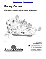 Preview for 1 page of Land Pride Rotary Cutters RCB6010 Parts Manual