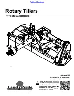 Preview for 1 page of Land Pride RTR0542 Operator'S Manual