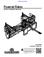 Preview for 1 page of Land Pride Skid Steer Rakes SR2672 Operator'S Manual