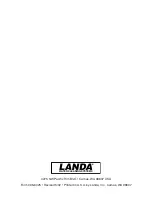 Preview for 24 page of Landa MPE5-5000 Operator'S Manual