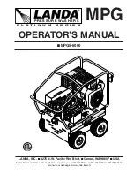 Предварительный просмотр 1 страницы Landa MPG5-5000 Operator'S Manual