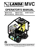 Preview for 1 page of Landa MVC3-30321 Operator'S Manual